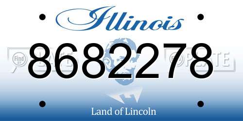 8682278 Illinois License Plate
