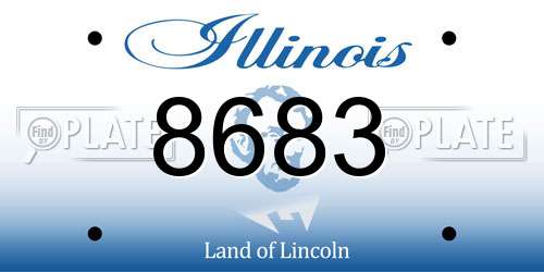 8683 Illinois License Plate