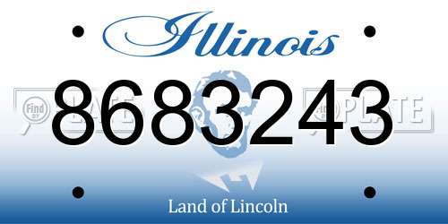 8683243 Illinois License Plate
