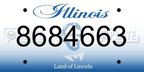 8684663 Illinois License Plate