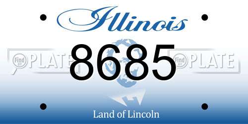 8685 Illinois License Plate