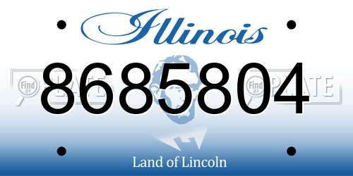 8685804 Illinois License Plate