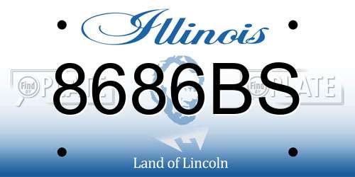 8686BS Illinois License Plate