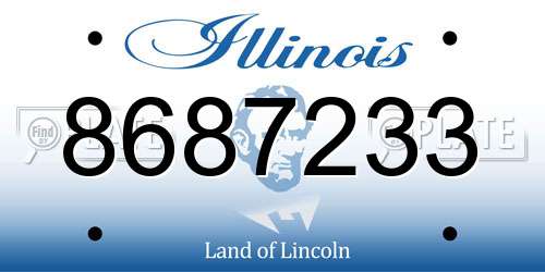 8687233 Illinois License Plate