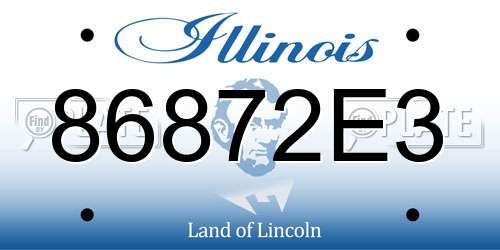 86872E3 Illinois License Plate