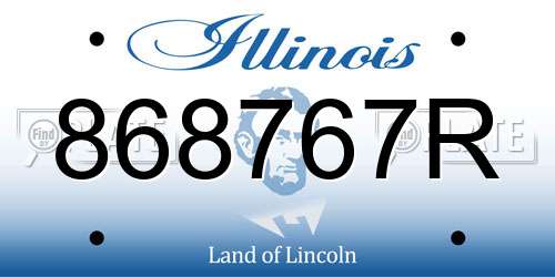 868767R Illinois License Plate