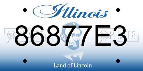 86877E3 Illinois License Plate