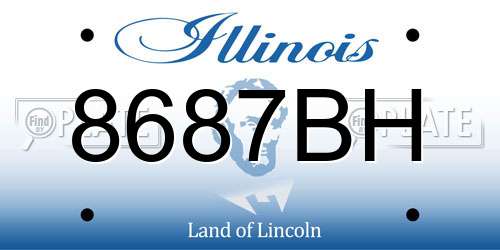 8687BH Illinois License Plate