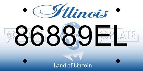 86889EL Illinois License Plate