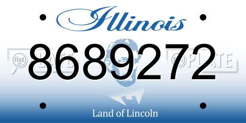 8689272 Illinois License Plate