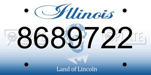 8689722 Illinois License Plate