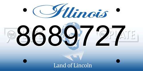 8689727 Illinois License Plate
