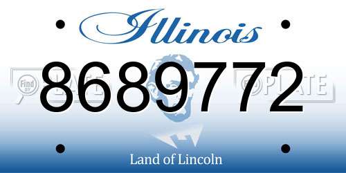 8689772 Illinois License Plate
