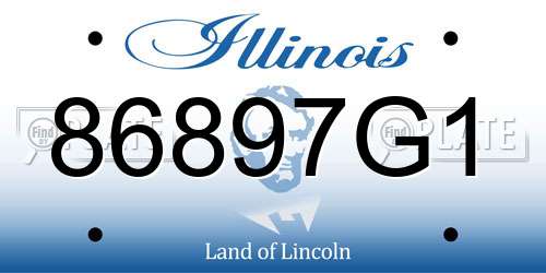 86897G1 Illinois License Plate