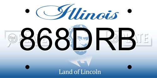 868DRB Illinois License Plate