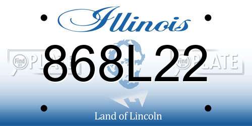 868L22 Illinois License Plate