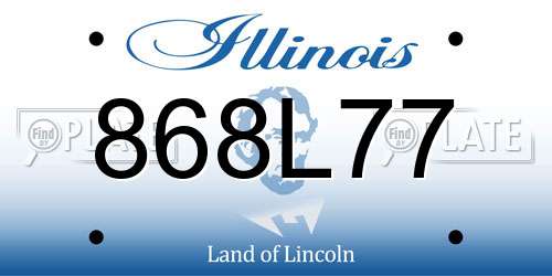 868L77 Illinois License Plate