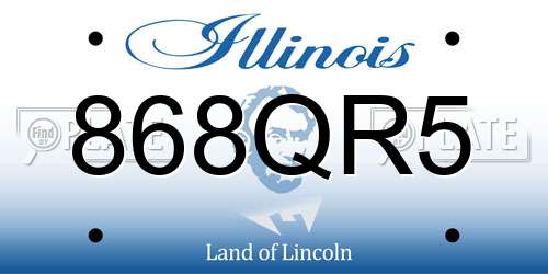 868QR5 Illinois License Plate