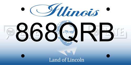 868QRB Illinois License Plate