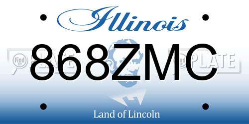 868ZMC Illinois License Plate