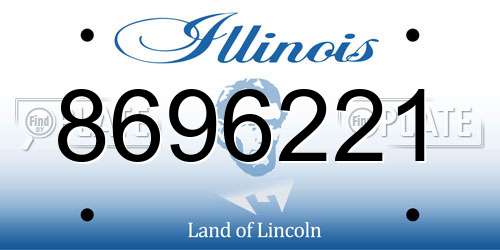 8696221 Illinois License Plate