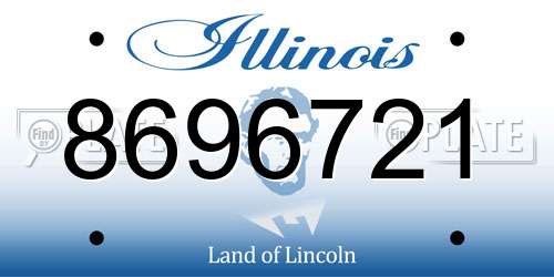 8696721 Illinois License Plate