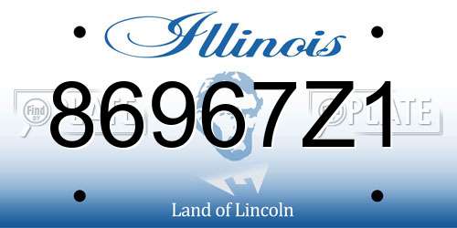 86967Z1 Illinois License Plate