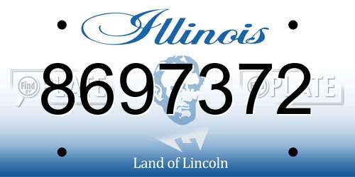 8697372 Illinois License Plate
