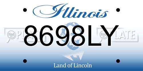 8698LY Illinois License Plate