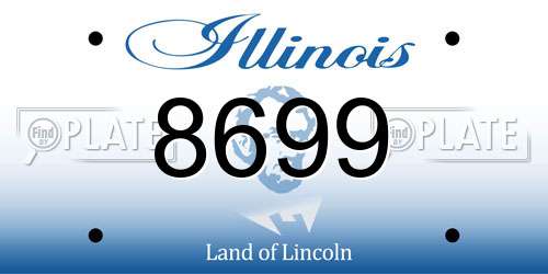 8699 Illinois License Plate