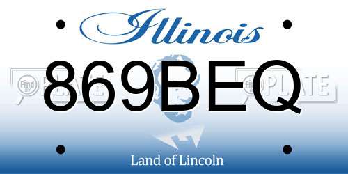 869BEQ Illinois License Plate