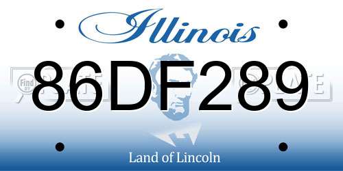 86DF289 Illinois License Plate