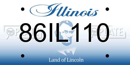 86IL110 Illinois License Plate