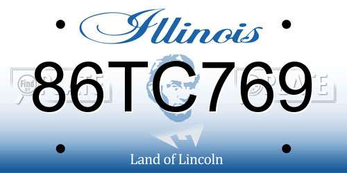 86TC769 Illinois License Plate