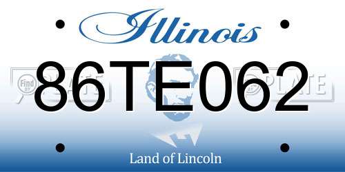86TE062 Illinois License Plate