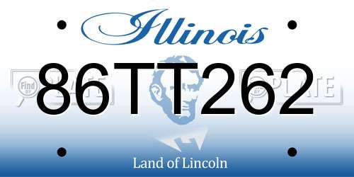 86TT262 Illinois License Plate