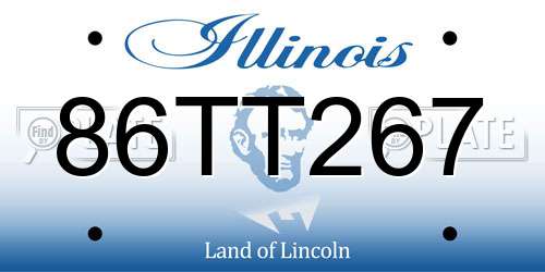 86TT267 Illinois License Plate