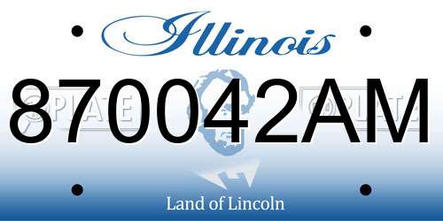 870042AM Illinois License Plate