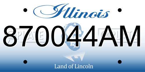 870044AM Illinois License Plate