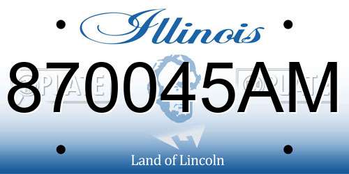 870045AM Illinois License Plate