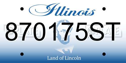 870175ST Illinois License Plate