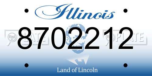 8702212 Illinois License Plate