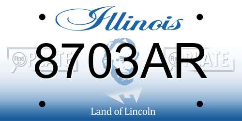 8703AR Illinois License Plate