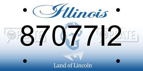 87077I2 Illinois License Plate