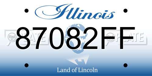 87082FF Illinois License Plate