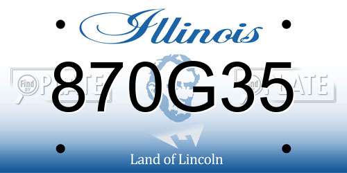 870G35 Illinois License Plate