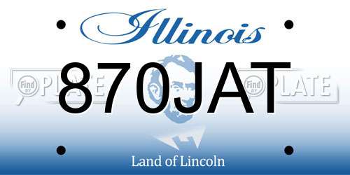 870JAT Illinois License Plate
