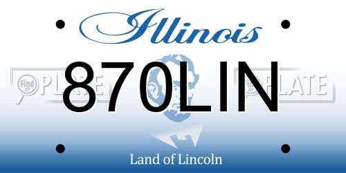 870LIN Illinois License Plate