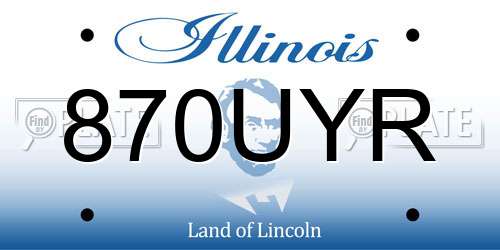 870UYR Illinois License Plate