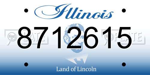 8712615 Illinois License Plate